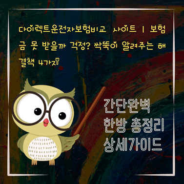 V2MID4499 다이렉트운전자보험비교 사이트｜보험금 못 받을까 걱정 싹뚝이 알려주는 해결책 4가지